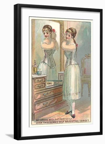 Woman in Corset-null-Framed Art Print