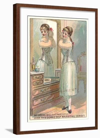 Woman in Corset-null-Framed Art Print