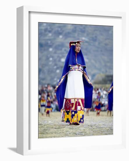 Woman in Costume for Inti Raimi Festival of the Incas, Cusco, Peru-Jim Zuckerman-Framed Photographic Print