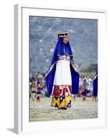 Woman in Costume for Inti Raimi Festival of the Incas, Cusco, Peru-Jim Zuckerman-Framed Photographic Print