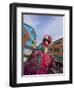 Woman in Costume For the Annual Carnival Festival, Burano Island, Venice, Italy-Jim Zuckerman-Framed Photographic Print