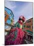 Woman in Costume For the Annual Carnival Festival, Burano Island, Venice, Italy-Jim Zuckerman-Mounted Photographic Print