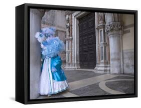 Woman in Costume For the Annual Carnival Festival, Burano Island, Venice, Italy-Jim Zuckerman-Framed Stretched Canvas
