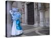 Woman in Costume For the Annual Carnival Festival, Burano Island, Venice, Italy-Jim Zuckerman-Stretched Canvas