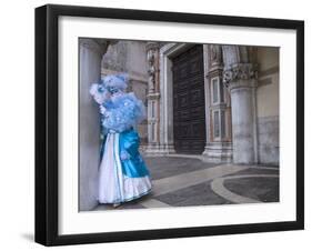 Woman in Costume For the Annual Carnival Festival, Burano Island, Venice, Italy-Jim Zuckerman-Framed Photographic Print