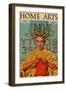 Woman in Curlers Knits-Home Arts-Framed Art Print