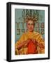 Woman In Curlers Knits-null-Framed Art Print