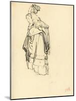 Woman in Dress from Behind, C. 1872-1875-Ilya Efimovich Repin-Mounted Giclee Print