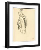 Woman in Dress from Behind, C. 1872-1875-Ilya Efimovich Repin-Framed Giclee Print