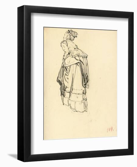 Woman in Dress from Behind, C. 1872-1875-Ilya Efimovich Repin-Framed Giclee Print