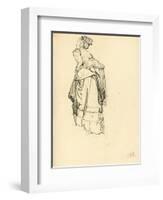 Woman in Dress from Behind, C. 1872-1875-Ilya Efimovich Repin-Framed Giclee Print