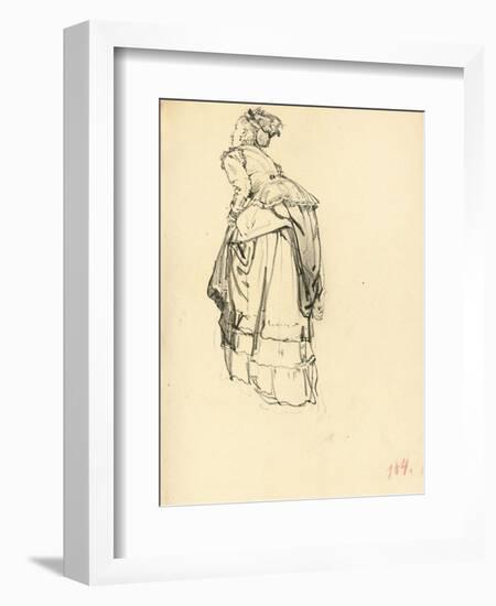 Woman in Dress from Behind, C. 1872-1875-Ilya Efimovich Repin-Framed Giclee Print