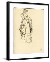 Woman in Dress from Behind, C. 1872-1875-Ilya Efimovich Repin-Framed Giclee Print