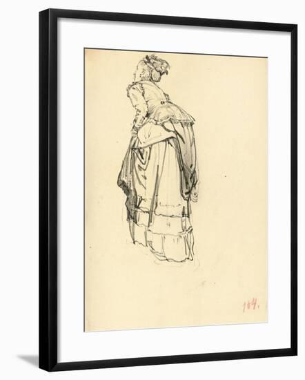 Woman in Dress from Behind, C. 1872-1875-Ilya Efimovich Repin-Framed Giclee Print