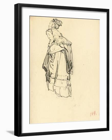 Woman in Dress from Behind, C. 1872-1875-Ilya Efimovich Repin-Framed Giclee Print