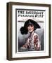 "Woman in Embroidered Blouse," Saturday Evening Post Cover, May 5, 1923-Neysa Mcmein-Framed Giclee Print