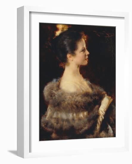 Woman in Evening Gown-Romà Ribera-Framed Giclee Print