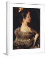 Woman in Evening Gown-Romà Ribera-Framed Giclee Print