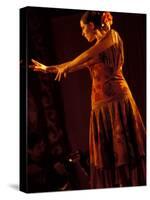 Woman in Flamenco Dress at Feria de Abril, Sevilla, Spain-Merrill Images-Stretched Canvas
