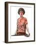 "Woman in Floral Print,"January 27, 1923-Charles A. MacLellan-Framed Premium Giclee Print