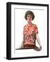 "Woman in Floral Print,"January 27, 1923-Charles A. MacLellan-Framed Premium Giclee Print