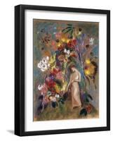 Woman in Flowers, 1904-Odilon Redon-Framed Giclee Print
