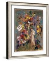 Woman in Flowers, 1904-Odilon Redon-Framed Giclee Print