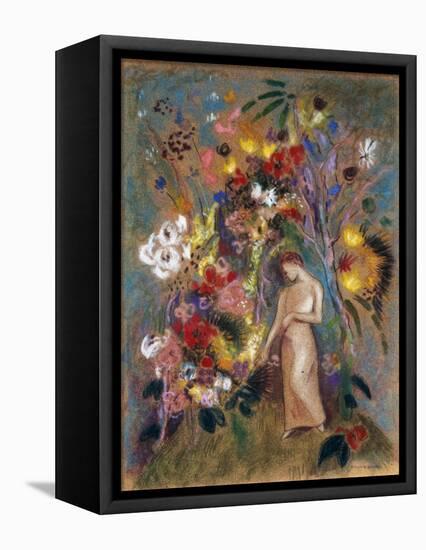 Woman in Flowers, 1904-Odilon Redon-Framed Stretched Canvas