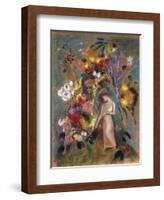 Woman in Flowers, 1904-Odilon Redon-Framed Giclee Print