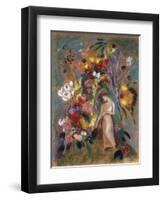 Woman in Flowers, 1904-Odilon Redon-Framed Giclee Print