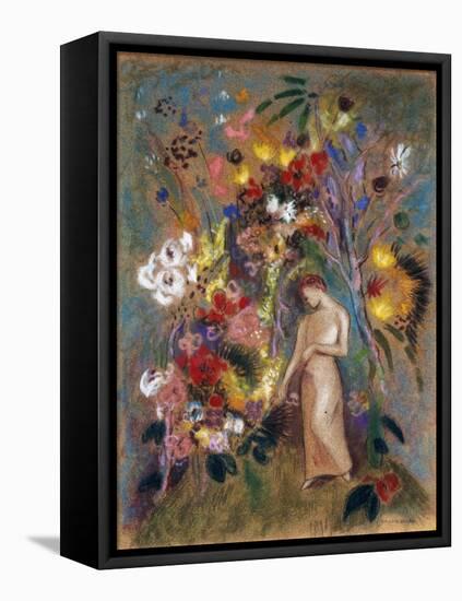 Woman in Flowers, 1904-Odilon Redon-Framed Stretched Canvas