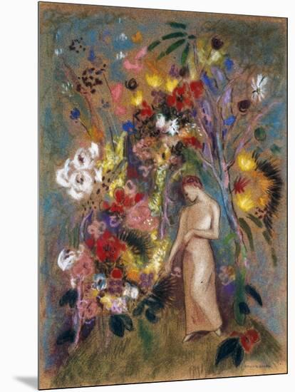 Woman in Flowers, 1904-Odilon Redon-Mounted Giclee Print