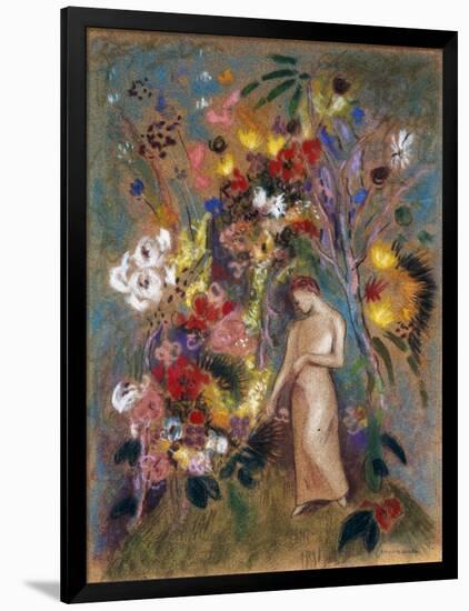 Woman in Flowers, 1904-Odilon Redon-Framed Giclee Print