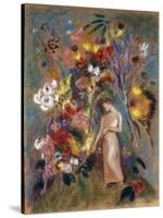 Woman in Flowers, 1904-Odilon Redon-Stretched Canvas