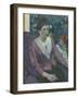 Woman in Front of a Still Life by Cézanne, 1890-Paul Gauguin-Framed Giclee Print