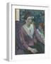 Woman in Front of a Still Life by Cézanne, 1890-Paul Gauguin-Framed Giclee Print