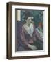 Woman in Front of a Still Life by Cézanne, 1890-Paul Gauguin-Framed Giclee Print