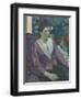 Woman in Front of a Still Life by Cézanne, 1890-Paul Gauguin-Framed Giclee Print