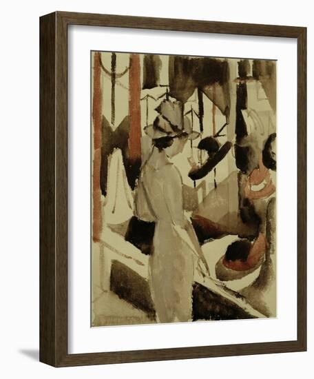 Woman in front of Hat Shop 1914-Auguste Macke-Framed Giclee Print