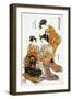 Woman in Front of Mirror While Having Her Hair Combed-null-Framed Giclee Print