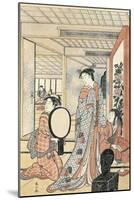 Woman in Front of Mirror-Katsukawa Shunsho-Mounted Giclee Print
