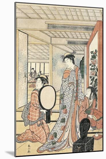 Woman in Front of Mirror-Katsukawa Shunsho-Mounted Giclee Print