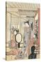 Woman in Front of Mirror-Katsukawa Shunsho-Stretched Canvas