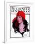 "Woman in Fur and Red Hat," Country Gentleman Cover, October 13, 1923-WM. Hoople-Framed Giclee Print