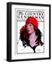 "Woman in Fur and Red Hat," Country Gentleman Cover, October 13, 1923-WM. Hoople-Framed Giclee Print