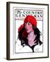 "Woman in Fur and Red Hat," Country Gentleman Cover, October 13, 1923-WM. Hoople-Framed Giclee Print