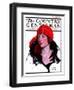 "Woman in Fur and Red Hat," Country Gentleman Cover, October 13, 1923-WM. Hoople-Framed Giclee Print