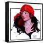 "Woman in Fur and Red Hat,"October 13, 1923-WM. Hoople-Framed Stretched Canvas