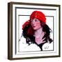 "Woman in Fur and Red Hat,"October 13, 1923-WM. Hoople-Framed Giclee Print