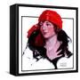 "Woman in Fur and Red Hat,"October 13, 1923-WM. Hoople-Framed Stretched Canvas